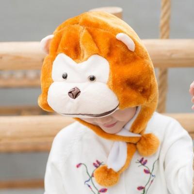 Cartoon Plush Moving Hat Animal Neck Warmer Movable Ears Airbag Cap Trapper Hat Ear Protection Animal Earflap Hat
