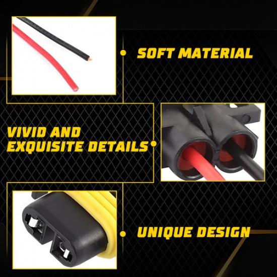 4X H11 H8 Female Connector Socket Wiring Harness Pigtail Adapters Replacement EA