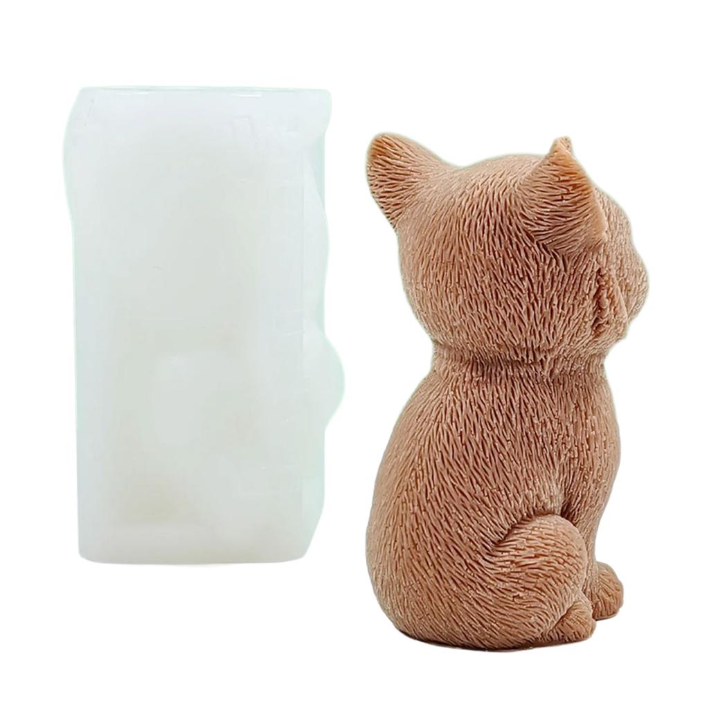 Silicone Mould Cat Candle Molds Sitting Cat Molds Animal Casting Molds Soap Molds Clay Molds for Cake Decorations