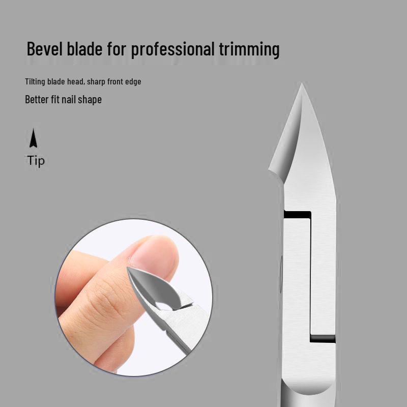 Stainless Steel Cuticle Trimmers with Angled Tips for Hangnail and Dead Skin Removal.