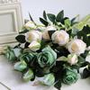 Artificial Flower Faux Silk Flower Fabric Soft Pliable Petals Flexible Stems Fake Roses Home Decor Wedding Bouquets Photo Props