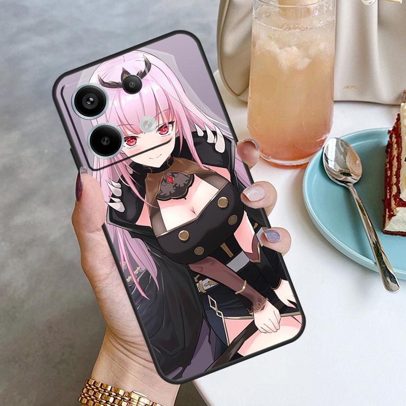 Hololive Mori Calliope Case For Xiaomi Redmi Note 13 Pro 12 11 10 9 Note 12S 10S 11S 9S Redmi 12 10C 12C 13C Cover