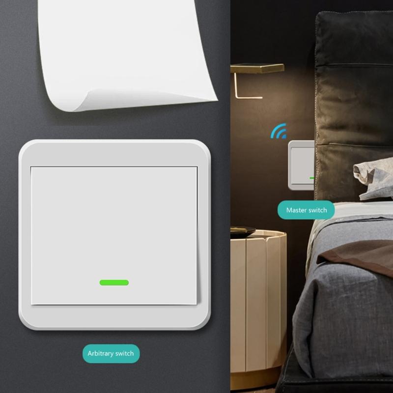 Wireless Remote Control Switch Wall Panel Transmitter Wireless 433mhz Light Switch for Homes Living-Room Bedroom