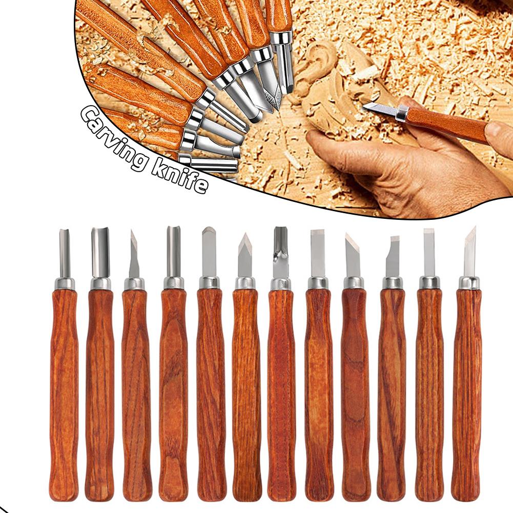 Professional Wood Carving Chisel Set with Carbon Steel Wood Carving Tools, Suitable for Carving Carpenters and Beginners