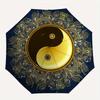 Golden Yin Yang Symbol Decorative  PrintUmbrella, Portable 3-Fold Compact Umbrella,Christmas Gift ES396