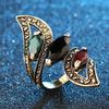 Vintage Big Ring Colorful Resin Rings For Women Size 6-10 Turkish  Peridot Bulgaria Rings Anillos Mujer Anel Masculino