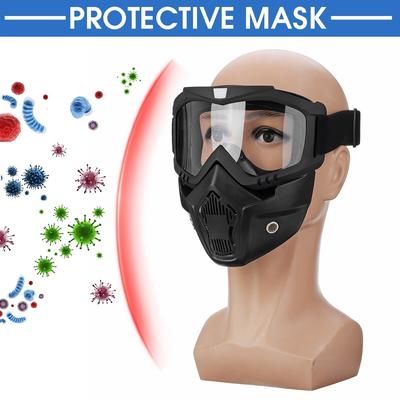 Protective Full Face Mask Anti Splash Shield Visor Workplace Protection Supplies Safety Face Shield, Reusable Adjustable Transparent Full Face