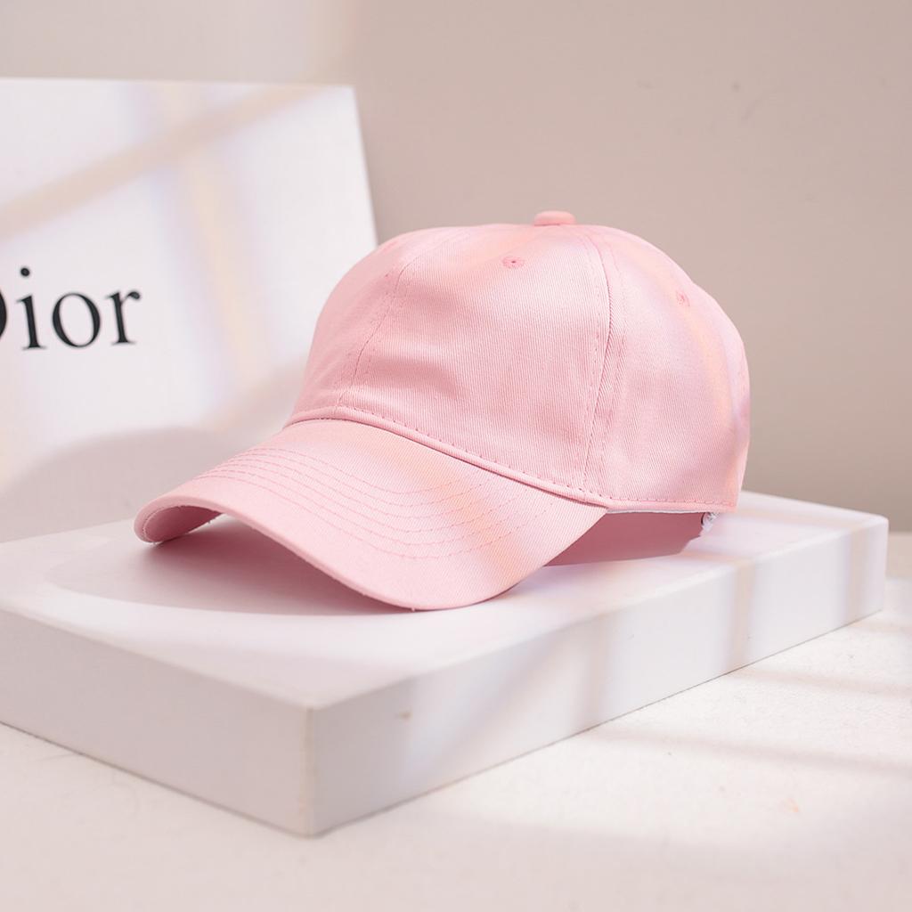 Men's and women's soft top solid color cap star ins show face small casual versatile trendy black baseball cap