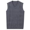 Gilet di lana da uomo autunnale, gilet casual largo lavorato a maglia da uomo, maglione con scollo a V