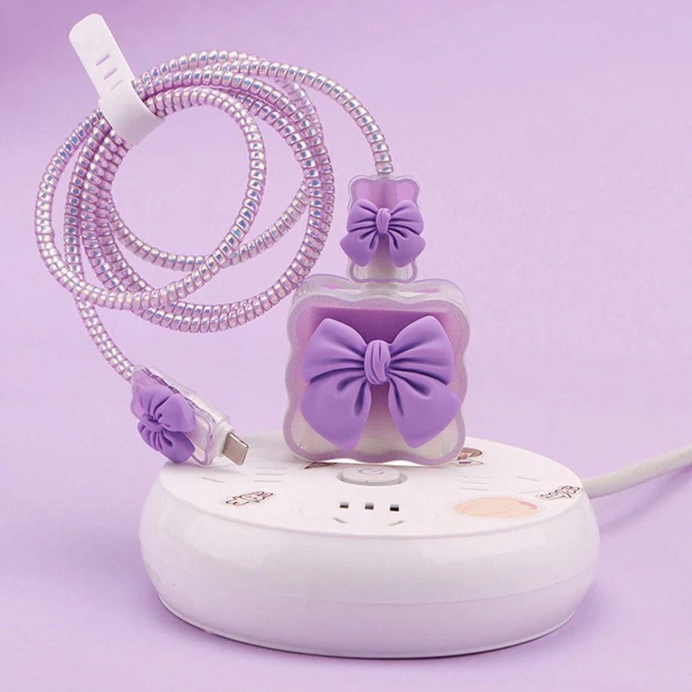 3D Bow Data Cable Pack Protection Sleeve Charger Cord Protector Cable Organiser  Charger Cable