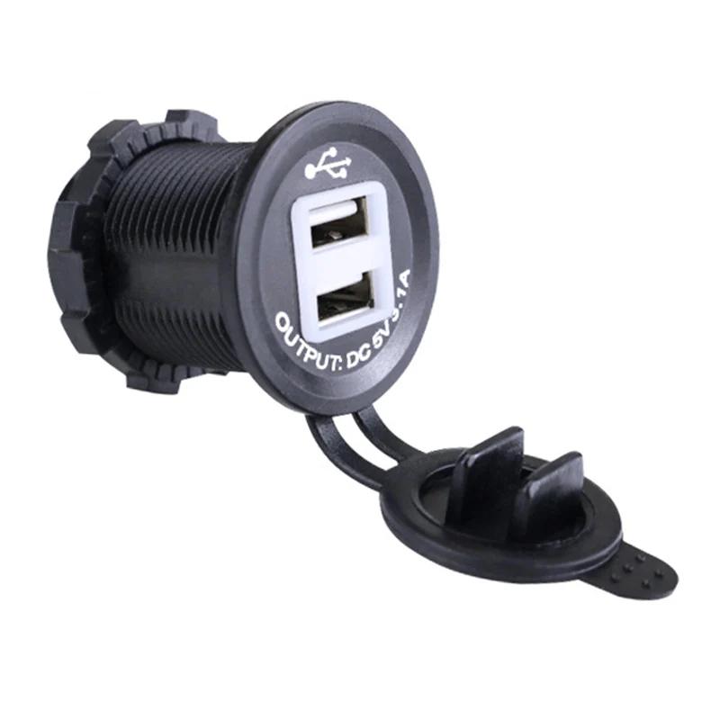 Wasserdicht 3,1 A 12 V-24 V Dual Ports USB Auto Ladegerät Steckdose Power Adapter für Motorrad Bus Lkw Boot Marine RV