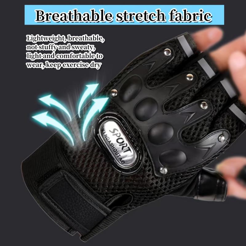 Half Finger Tactical Gloves Men's Breathable Fitness Cycling Sports Locomotive Motorcycle Gloves