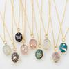 Collier en pierres précieuses naturelles: Papillon, Étoile, Lune, Cœur, Serpent, Fleur, Planète - Design Cuivre