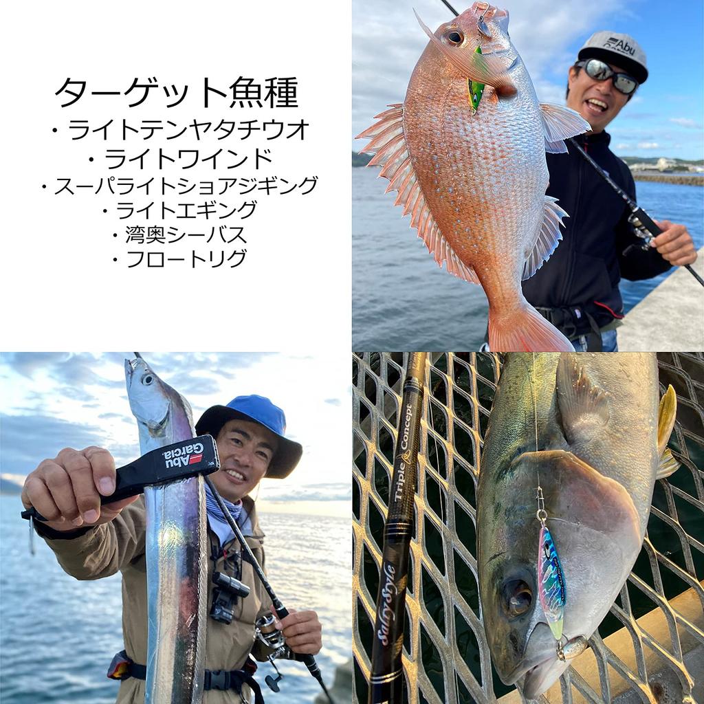 AbuGarcia Salty Style Triple Concept SStyle TRIPLEC Plus Fishing Rod Fishing Rod Seabass Wind Light Shore Jiggy Egging (Abu Garcia) SSTS-912LT