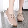 Women's Footwear Leather Driving Comfort Women’s Wedge Sneakers Casual Nurse Loafers for Girls Walking Minimalist Summer Maternity Shoes for Women