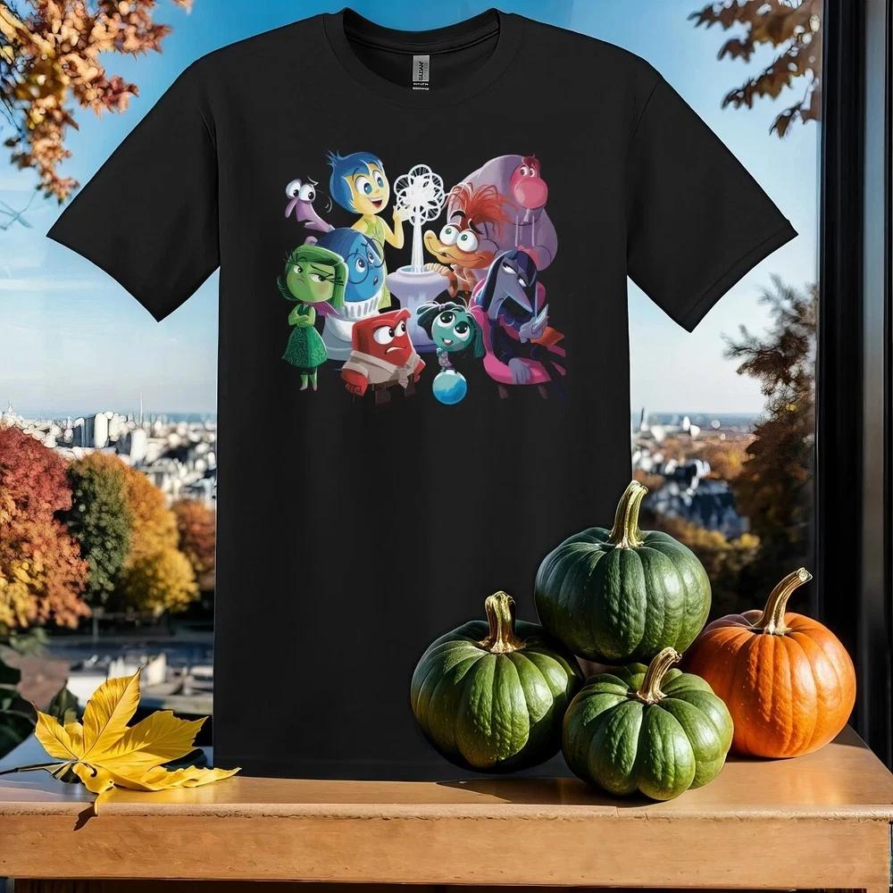 Inside Out Full Team Cute Black T Shirt Unisex Style S