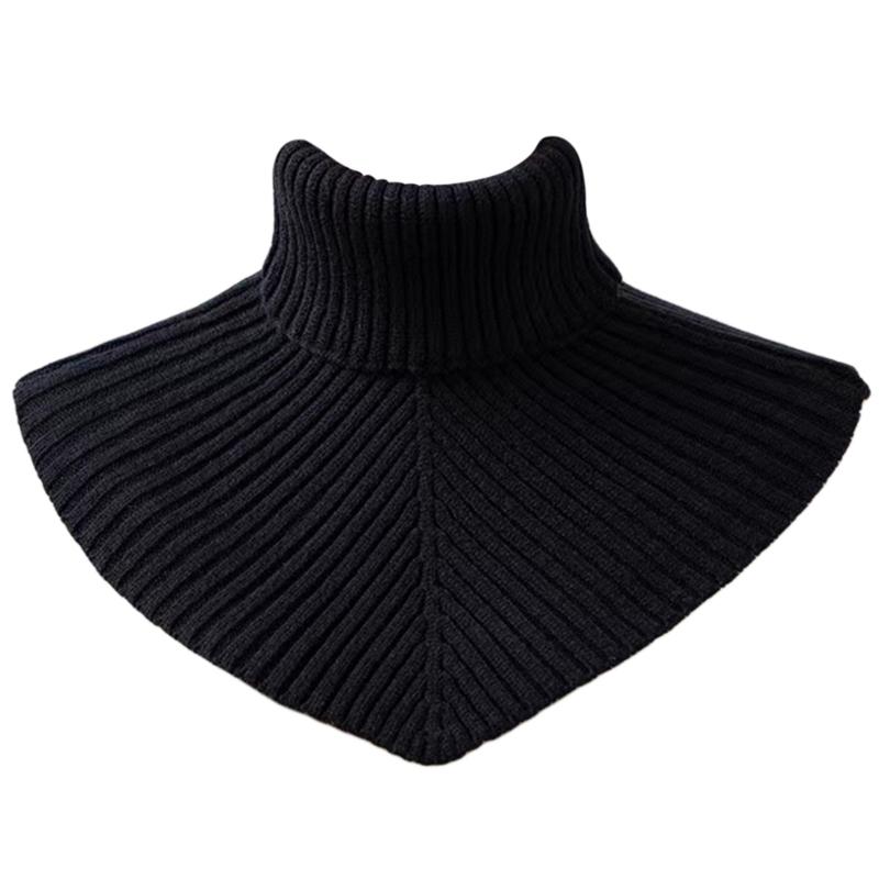 

Warm Windproof Detachable Scarf Elastic Neck Sleeve Womens Turtleneck Ponchos Shoulder Layering Accessory