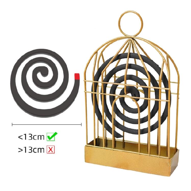 Elegant Metal Birdcage Incenses Coil Stand Forest Camping Incenses Coil Holder for Outdoor Gatherings