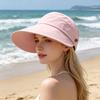 Empty Top Sun Hat for Women, Adjustable Straps Extended Brim Outdoor Hat, Lightweight Breathable Sun Protection Hat for Sports And Exercise