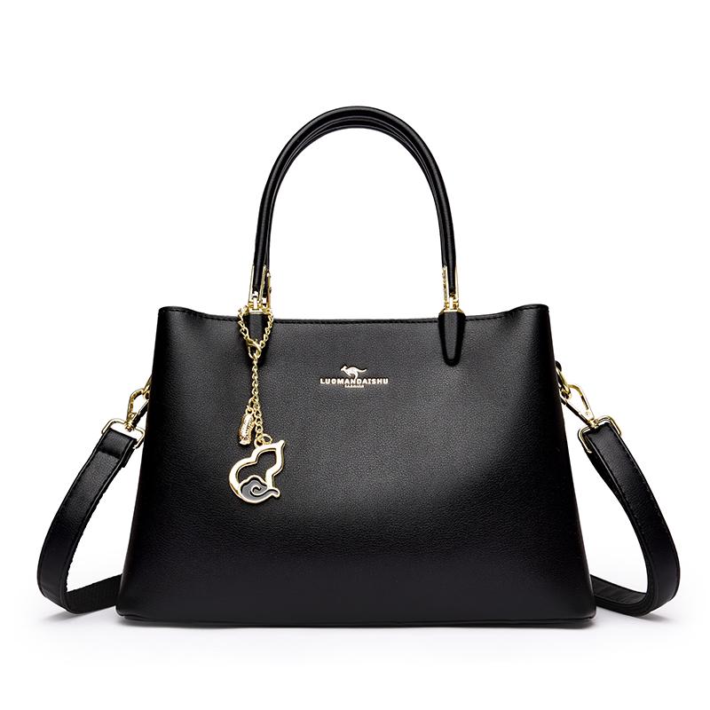 3-Layer Pocket Design New Luxury Designer Women's Handbag Fashion Trendy Ladies Shoulder Bag Simple Vintage Girls Shopping Tote