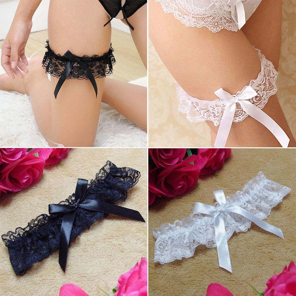 

Cosplay Lingerie Stocking Legging Ring Lace Floral Garter Belt Bowknot Leg Loop