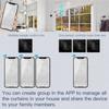 LangYeao WiFi Smart 2.5D Arc Glass Touch Panel Curtain Switch for Roller Blinds Shutters APP Control Work With Alexa Google Home