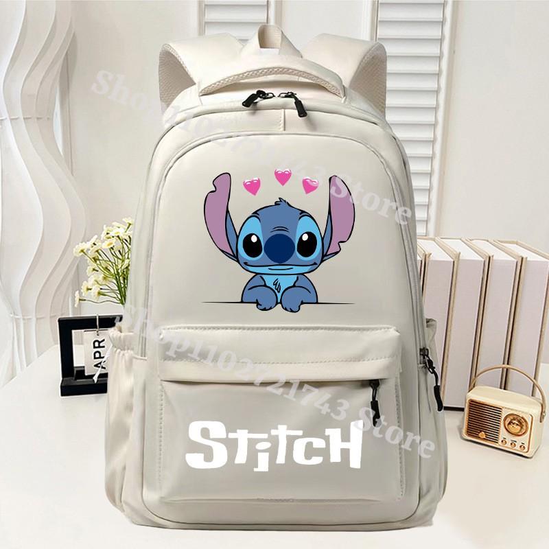 Disney Stitch Large Capacity Backpack Kids Boys Girls School Supplies Storage Bag Anime Fashion Student Bookbag