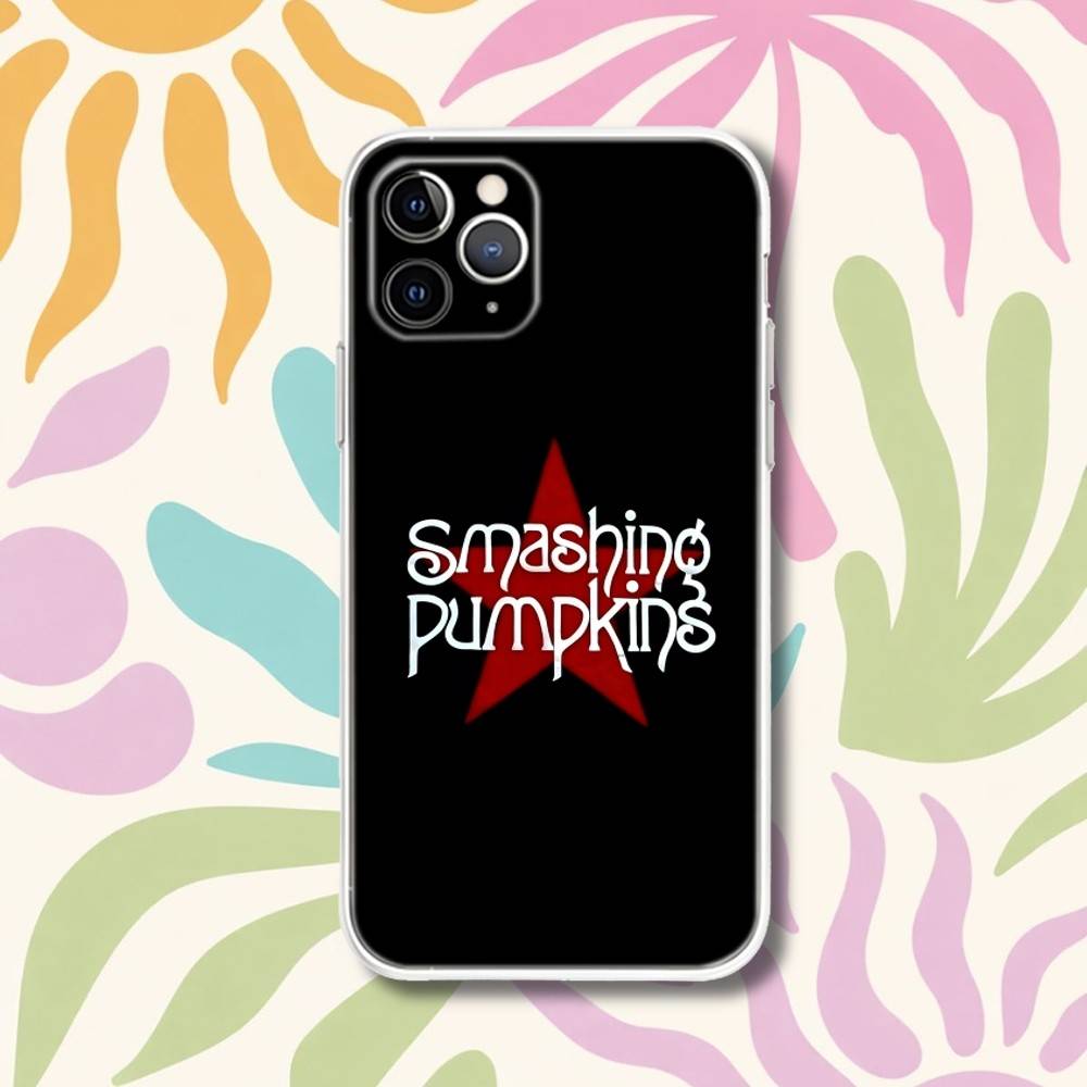 The S-Smashing Pumpkins Phone Case For iPhone 17,16,15,11,12,14,13 Pro Max Plus Mini X,XS,XR,7,16E Air Transparent Cover Fundas