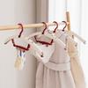 4 Pieces Anti-slip 3-in-1 Clothes Drying Rack Windproof Collapsible Clothes Hanger Dormitory
