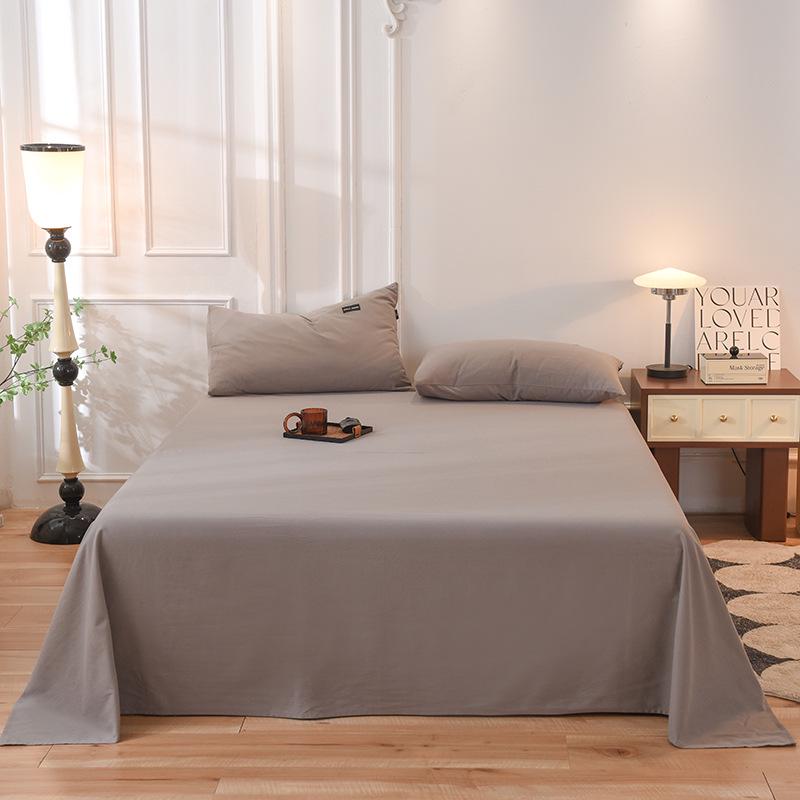 Class A 100% Xinjiang Cotton Brushed Pure Cotton Bed Sheet for Double XL Beds, All-Season, Household.