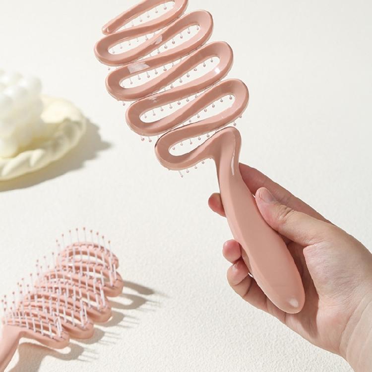 Textured Hair Volumizers Comb Hollow Out Teeth Reduce Friction ABS Plastic For Fine & Thin Hair Types