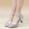 Waltz Modern Ballroom Dancing Shoes Women Close Toe Tango Salsa Latin Dance Shoes Heel 5.5cm