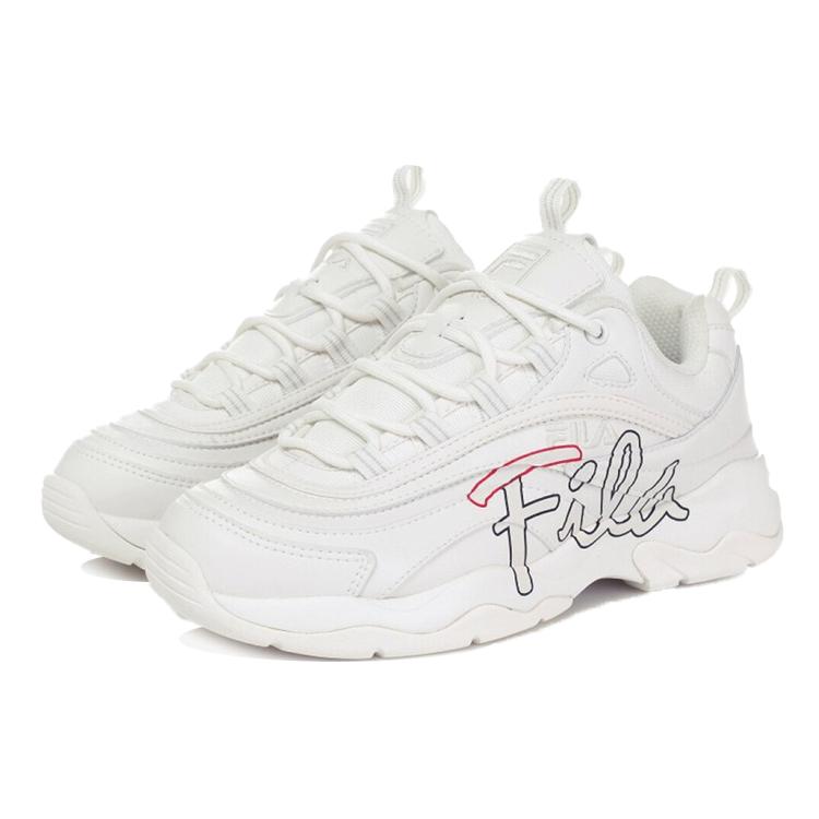 Fila Ray Textile, Synthetic Leather Low Top Casual Shoes Men's Ecru 1RM01149E_926