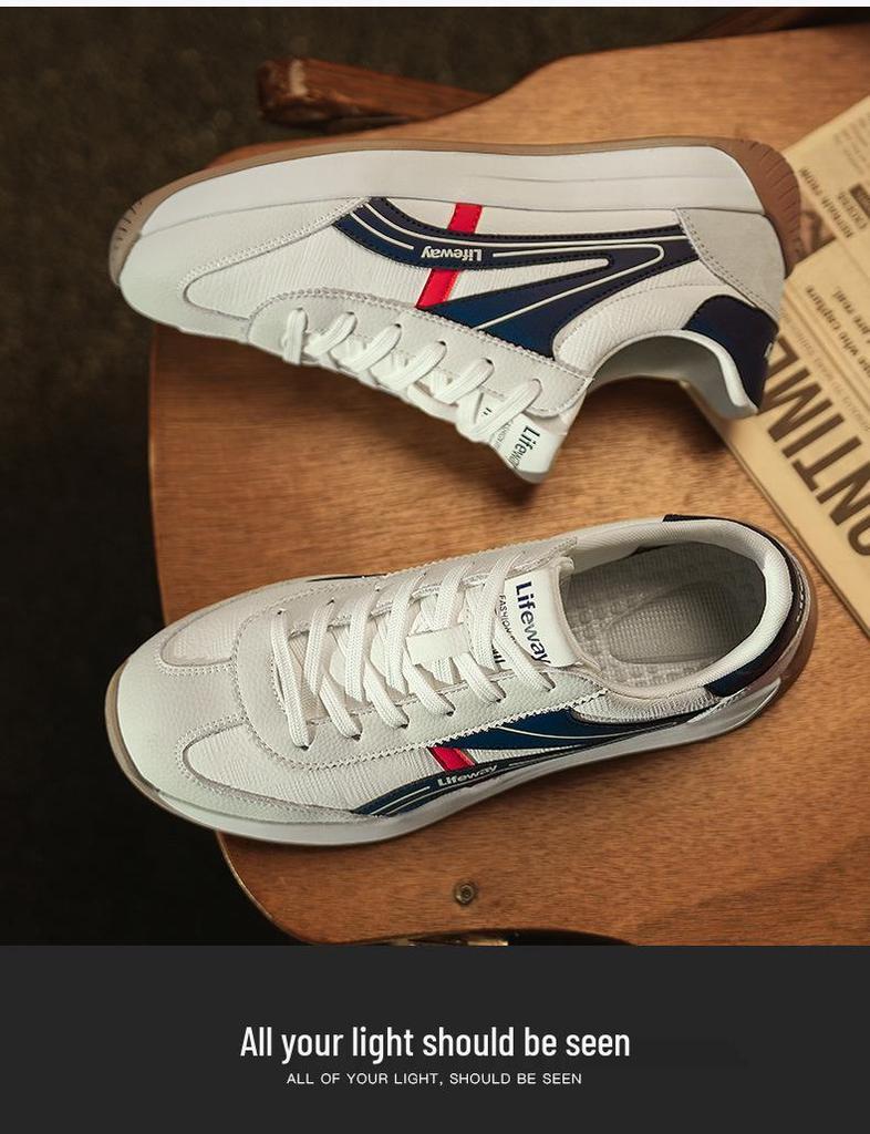 Men's Light Luxury Forrest Gump Retro Shoes - Soft Sole, Lightweight, Breathable Outdoor Casual Sneakers for Autumn & Winter.