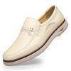 Old man head men's shoes spring 2025 new youth leisure soft sole one pedal leather shoes business men's shoes 8107