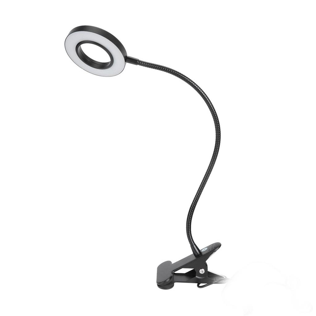 USB LED Desk Lamp Adjustable Dimmable Clip Reading Light for Office Tattoo BeautyBlack