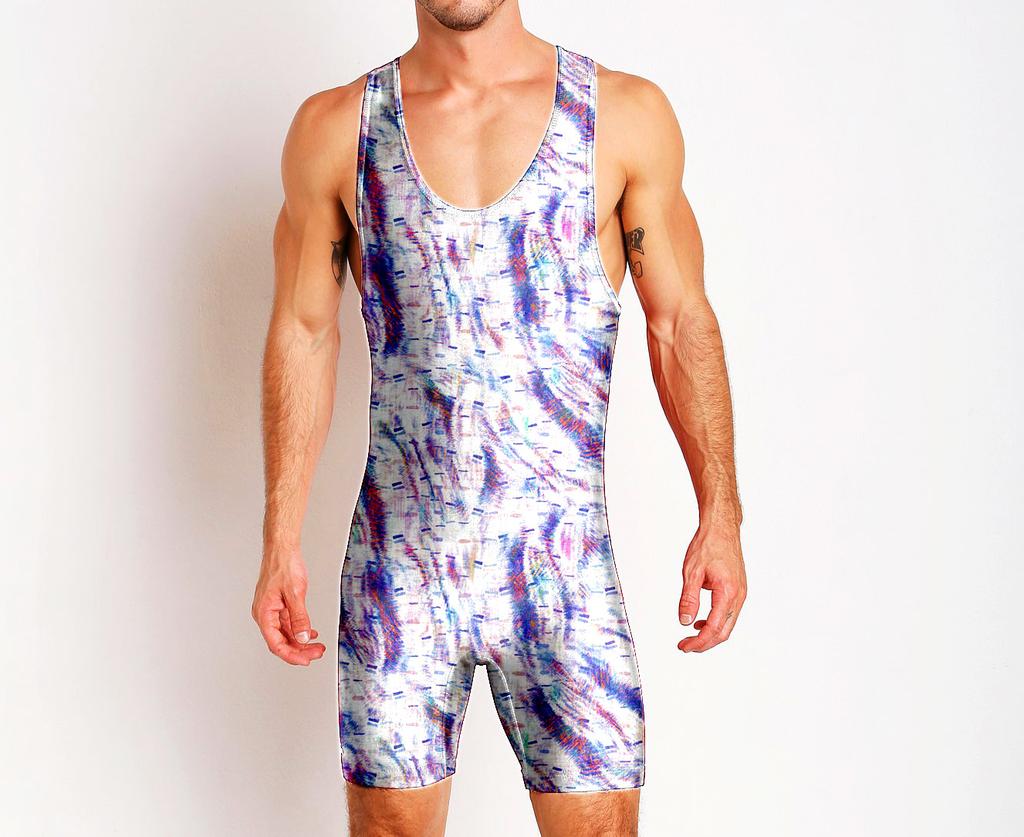 Wrestling suit Wrestling suit One-piece swimsuit Men's gym suit Sportswear Sweat-absorbing light weight training suit
