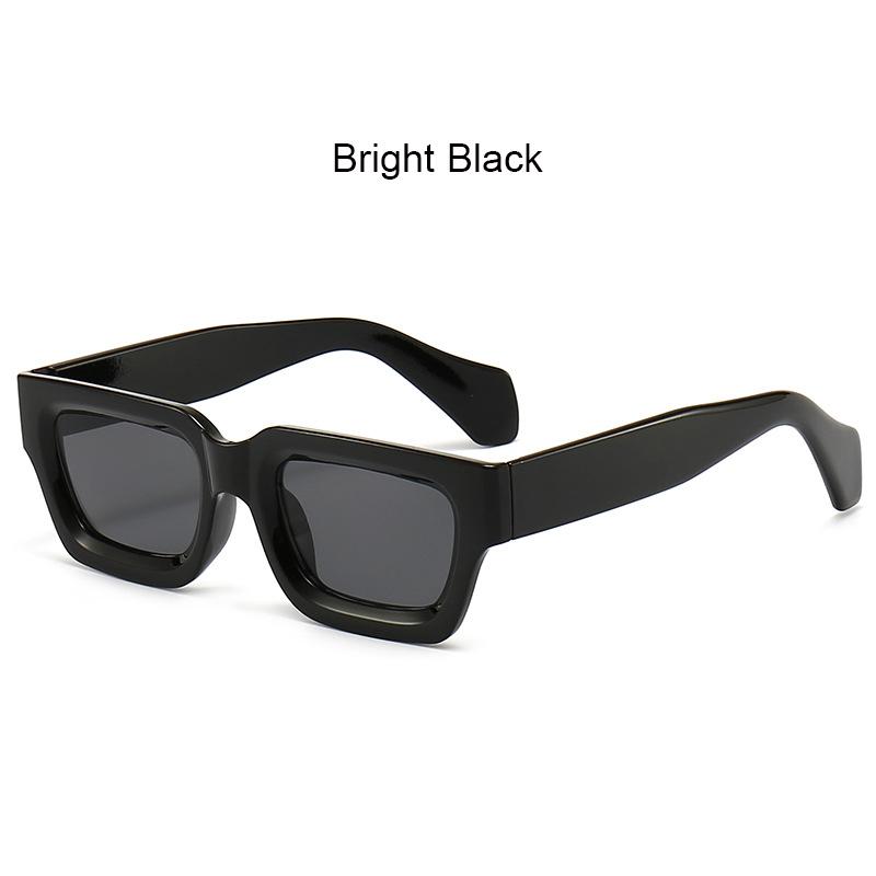 

European American Woman Fashion Retro Square Sunglasses Male Punk Neutral Black Eyeglasses For Men Women Shade C1