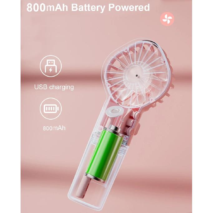 1Pcs Portable Handheld Spray Fan Water Spray Mist Fan Student Dormitory Mini Fan Summer Supplies Cooling Tools Outdoor Small Fan