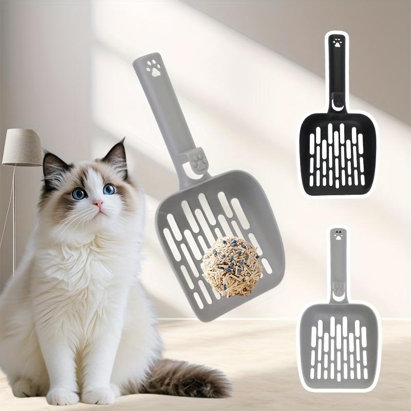 1pc Litter Scoop with Ergonomic Handle & Non-Slip Grip - Heavy-Duty Plastic Construction, Scratch-Resistant Design, Easy-Clean