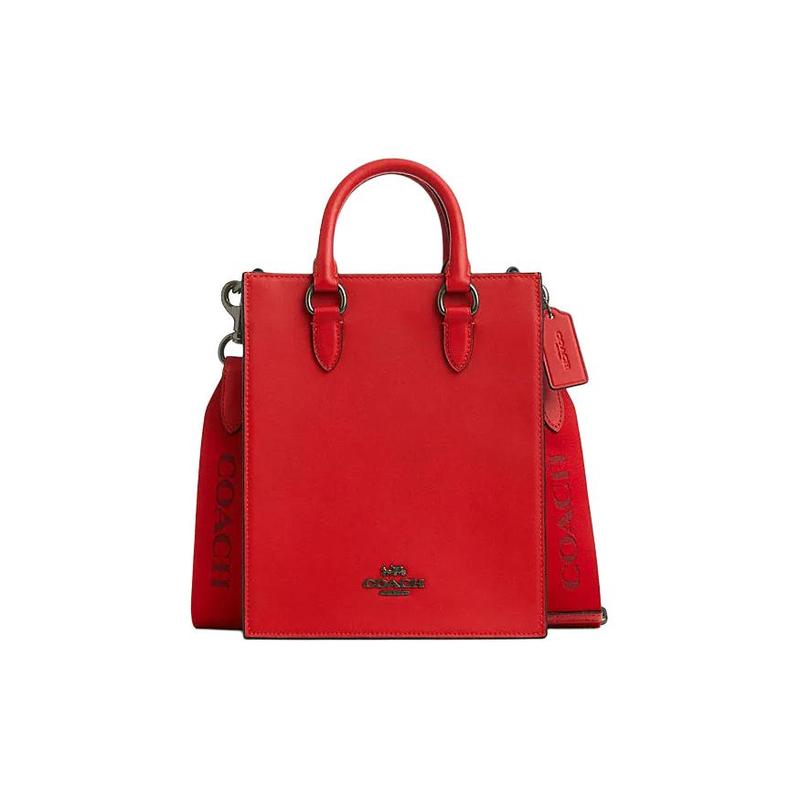 

COACH handbag Dylan 21 embroidered shoulder strap snap button solid color zipper commuting cow leather Tote bag Tote bag shopping bag small size сірий колір
