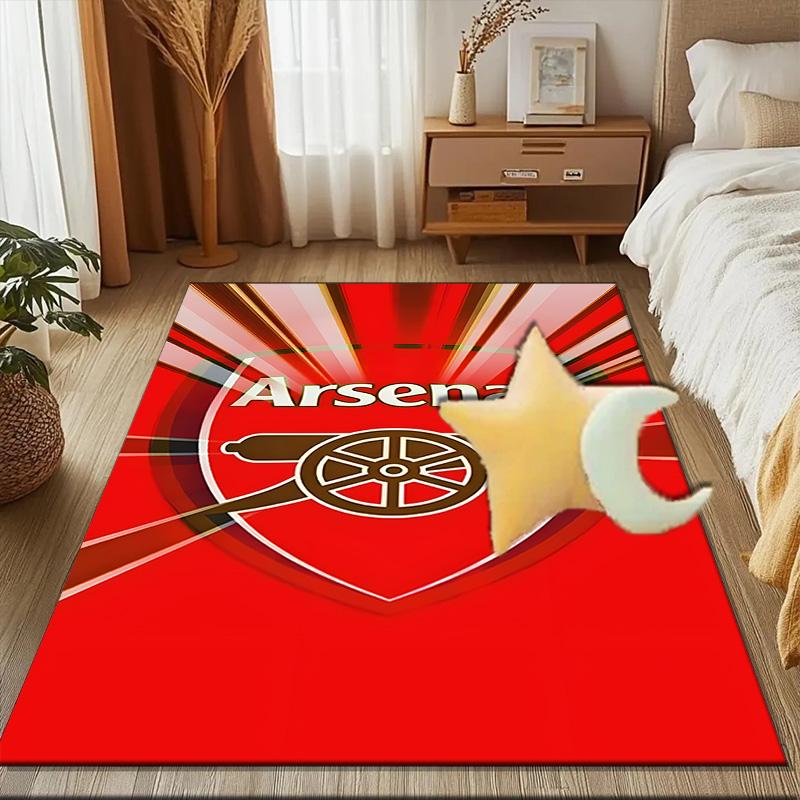 Arsenal Football Club Crest Rug Game Carpet, Floor Mat for Bedroom Living Room Entryway Rug, Home Decor Idea Gift for Christmas birthday