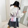 Adorable Korean Style Children's Mermaid Print Canvas Crossbody Bag For Girls