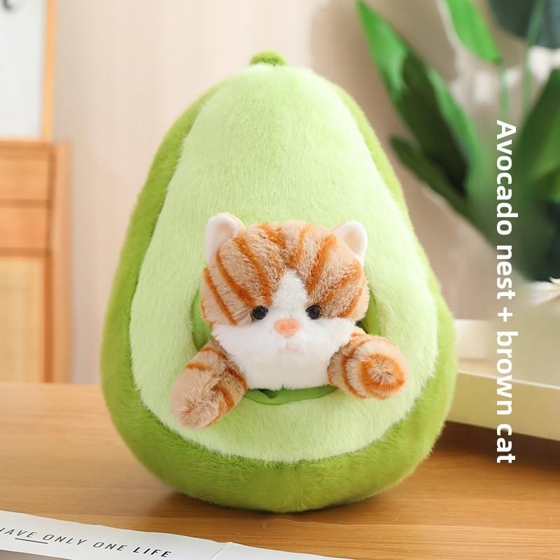 Creative Cat Plush Toy With Detachable Fruit Pillow For Kids And Collectors