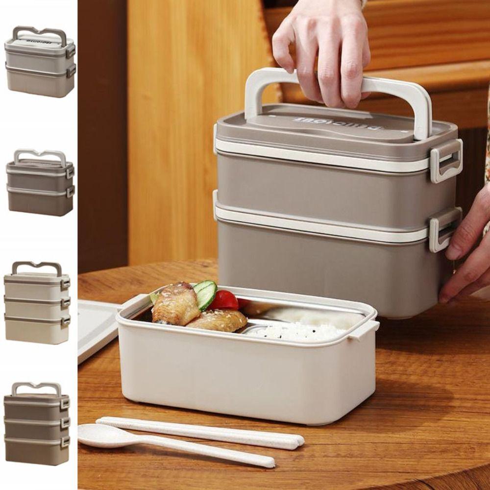 2/3 Layers Multi Layer Lunch Box Large Capacity Divided Food Storage Container  for Home