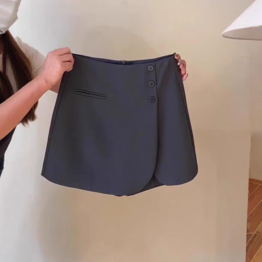 

Women s Summer 2024 Irregular A-line High Waist Skirt in Gray 3XL