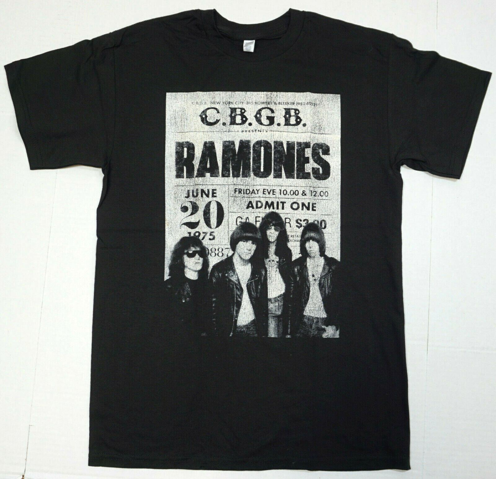 Футболка RAMONES Потертая Панк-рок Футболка Мужская Черная 100% Хлопок Новая S
