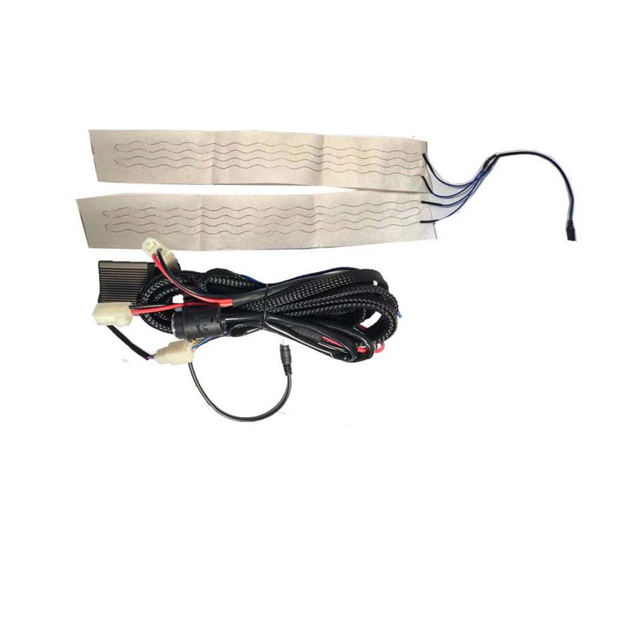 Car Carbon Fiber Heated Heating Steering Wheel W/ Signal Wheel 6Led Shift Switch