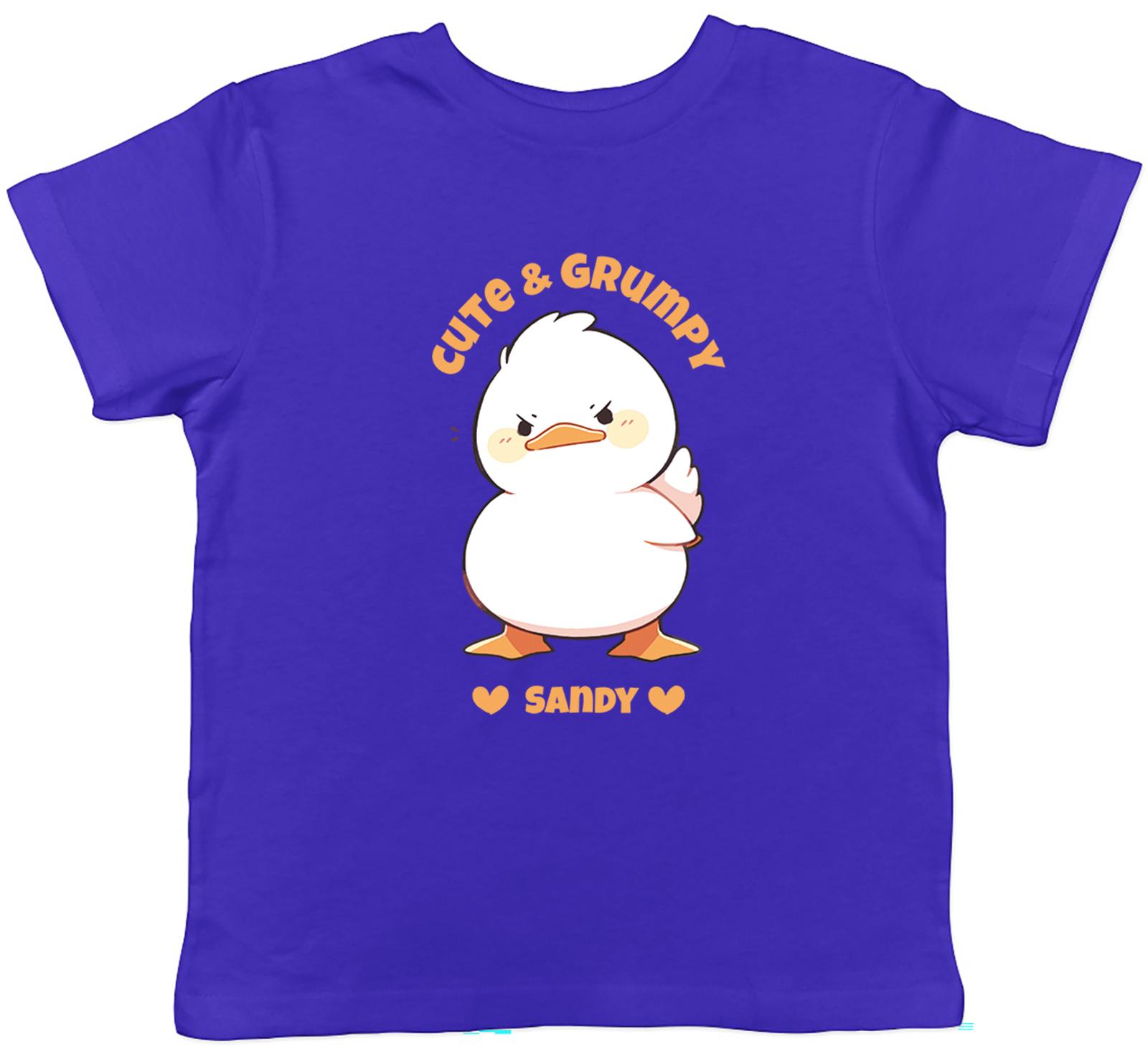 Personalised Duck Cute & Grumpy Kids T-Shirt Funny Bird Childrens Boy Girls Gift 100