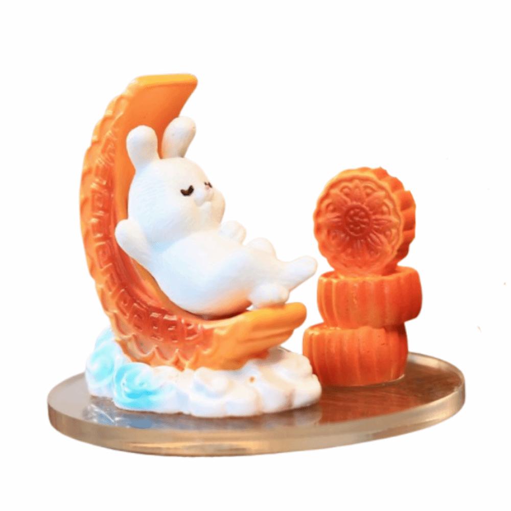 Creative Rabbit Mooncake Figurines Exquisite Micro Landscape Decoration  Easter